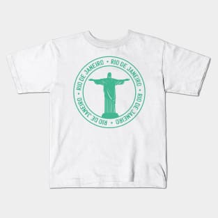 Rio De Janeiro Passport Style Stamp Kids T-Shirt